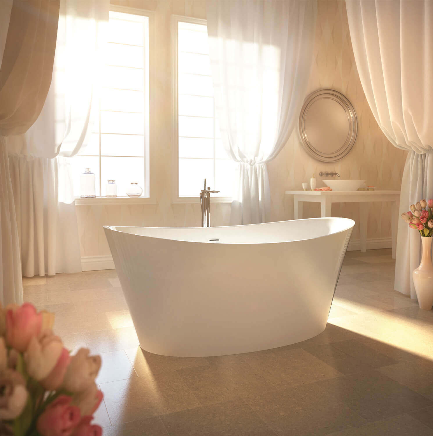 Bainultra Evanescence® collection freestanding alcove air jet bathtub for your modern bathroom Bainultra Evanescence® collection freestanding alcove air jet bathtub for your modern bathroom